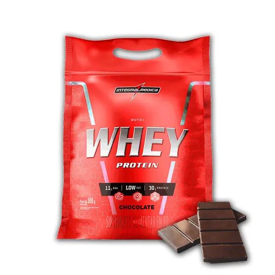Whey Protein 100% Pure Integralmedica 900g Morango Refil