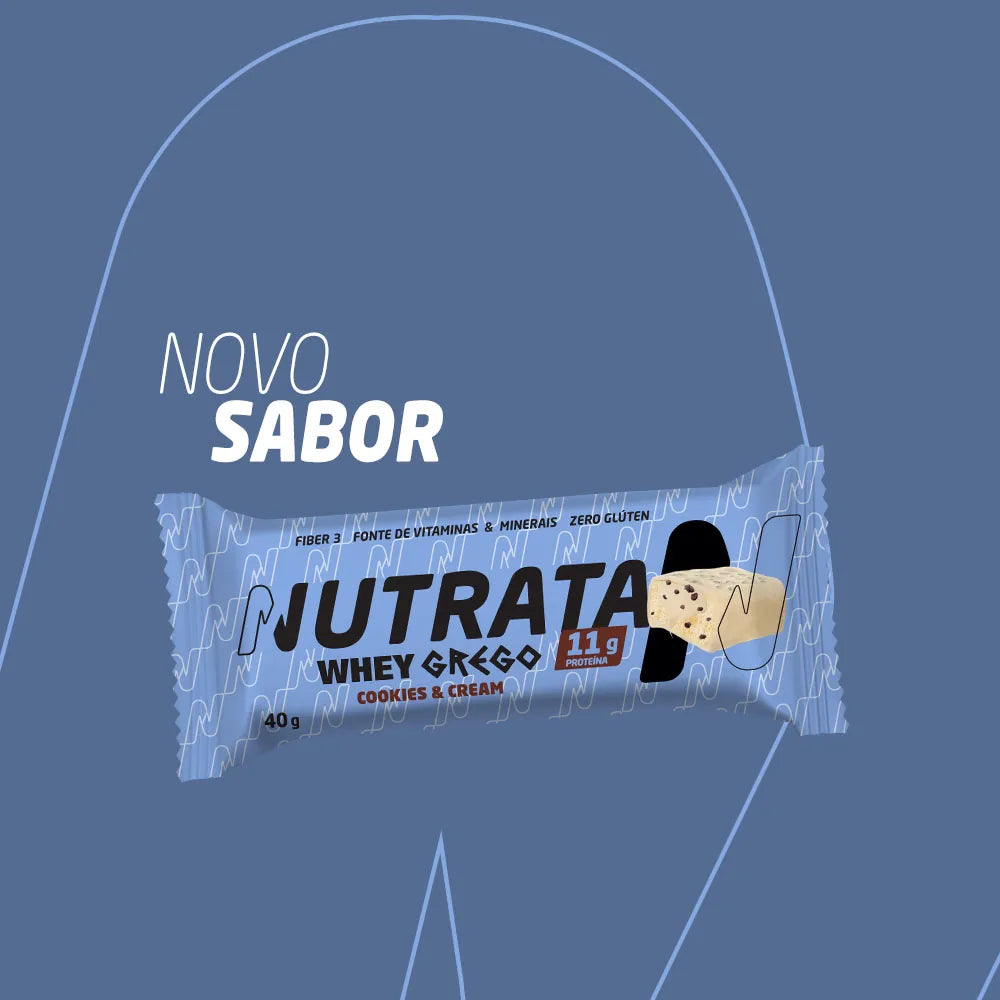 Nutrata Whey Grego 40G Barras - COOKIES & CREAM