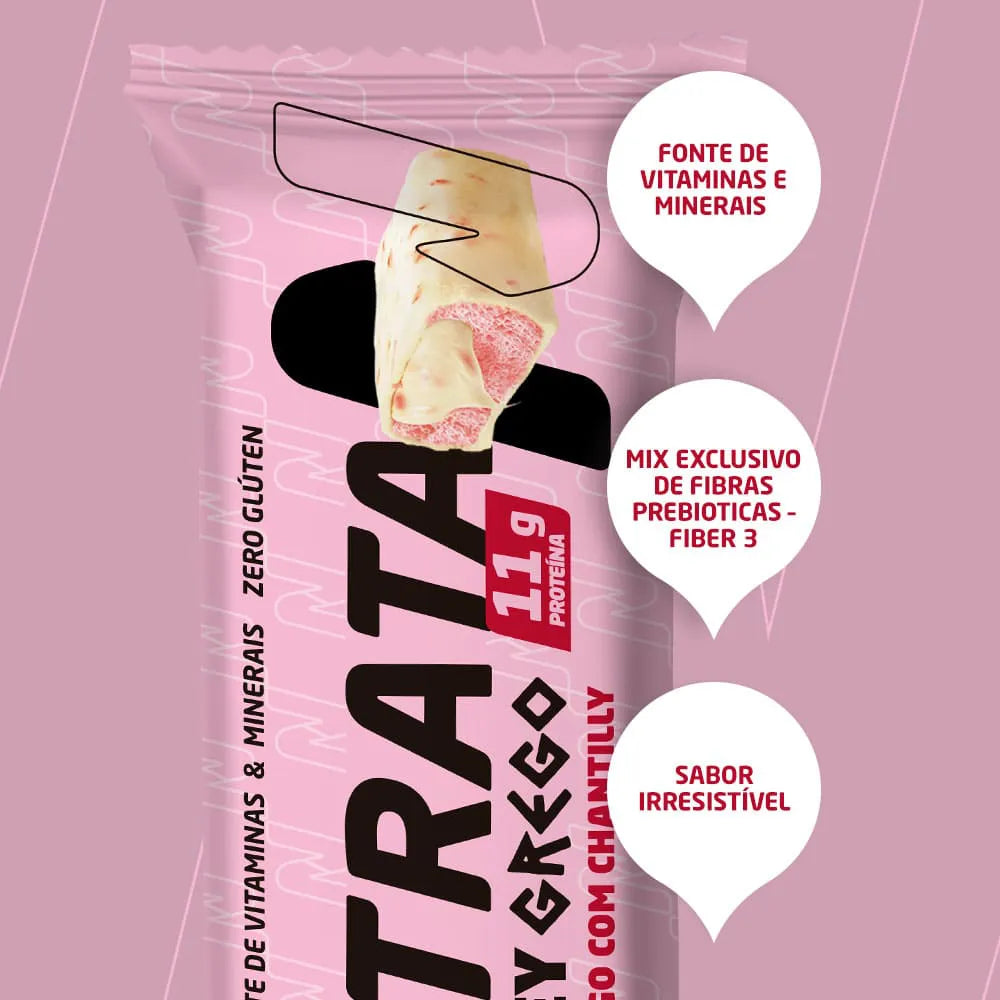 Whey Grego Bar Morango Com Chantilly 40g