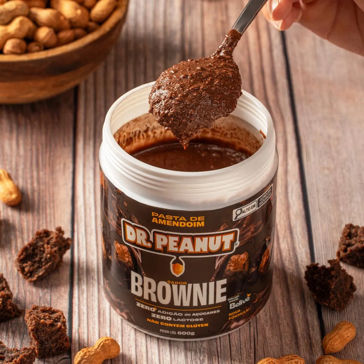 Pasta de amendoim sabor Brownie