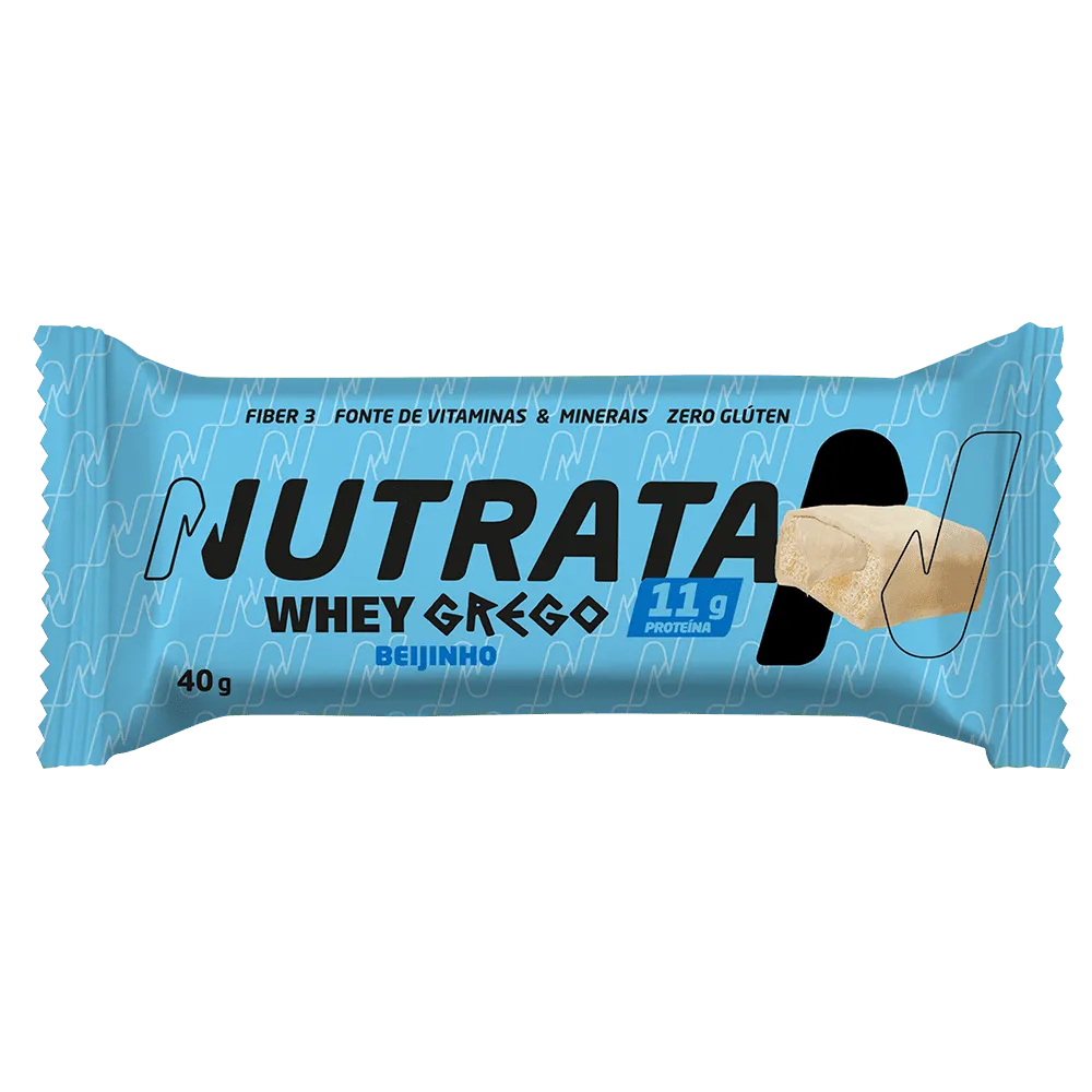 Whey Grego Bar - Nutrata Barra Proteina Sabor Beijinho de coco 40g