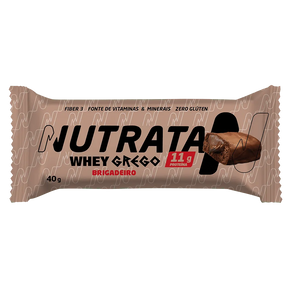 Whey Grego Bar Nutrata Barra Proteina - Sabor Brigadeiro 40g