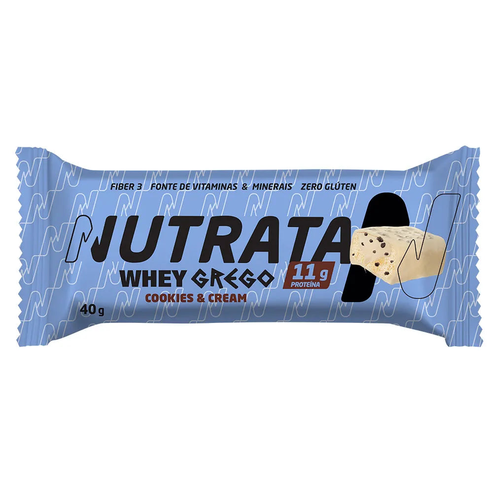 Nutrata Whey Grego 40G Barras - COOKIES & CREAM